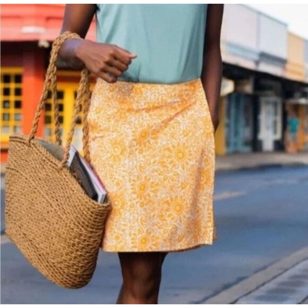 Ripskirt Hawaii Wrap Skirt Womens XXL Yellow Tuscan Sunflower Excellent Floral